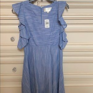 Business Casual Blue/White Striped Dress